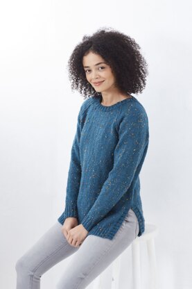 Cardigan and Sweater in King Cole Big Value Tweed DK - 5707 - Leaflet