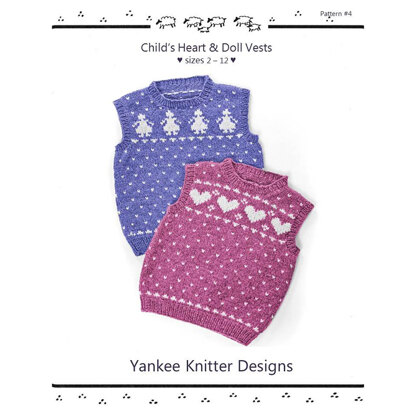 Yankee Knitter Designs 4 Child's Heart & Doll Vests PDF