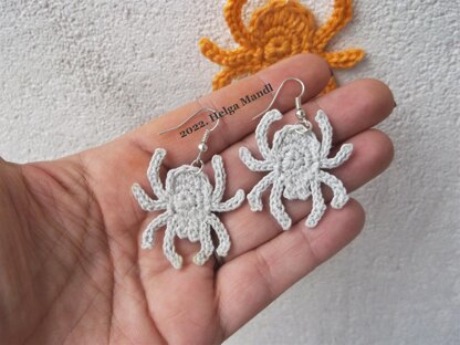 Spider and web earrings