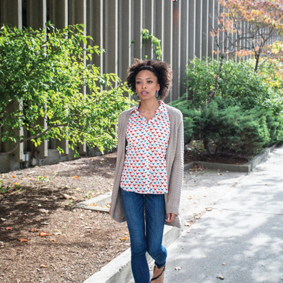 Rose Cardigan in Berroco Modern Cotton - PDF358-5