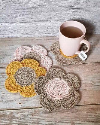 Flower Power Coasters - 5 Petals