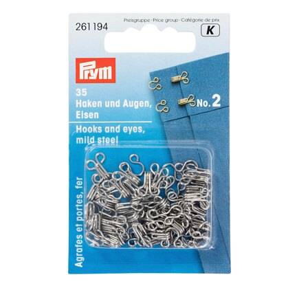 Prym Hooks and Eyes Size 2