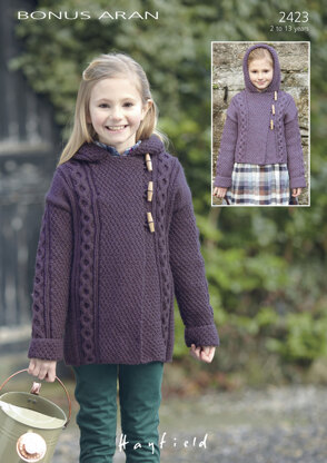 Long & Short Hooded Coats in Hayfield Bonus Aran - 2423