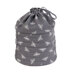 Hobbygift Grey Bees Drawstring Bag