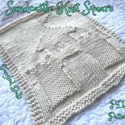 Sandcastle Knit Square - knitting pattern
