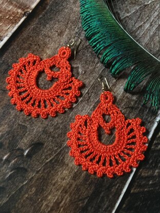 114. Oriental terracotta earrings