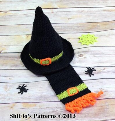 226-Halloween Hats & Scarves Crochet Pattern #226