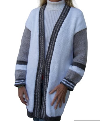 Sentro knitting machine cardigan