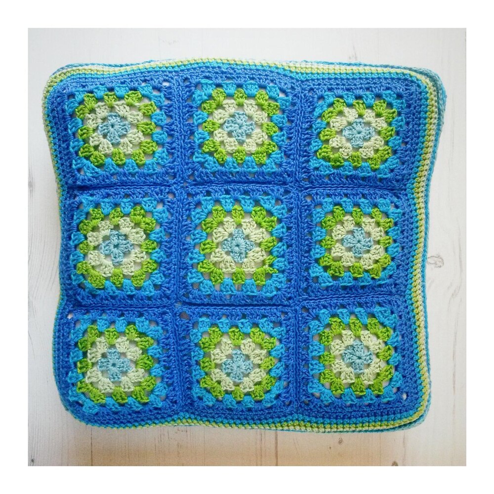 Granny Square Crochet Cushion Cover