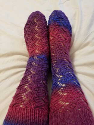 Faux Entrelac Bi Socks