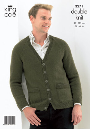 Sweater and Cardigan in King Cole Merino DK - 3271