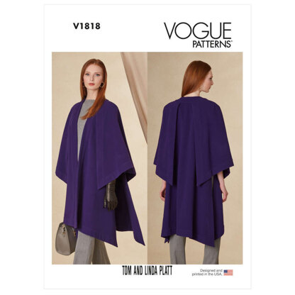 Vogue Misses' Cape V1818 - Sewing Pattern