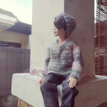 V Neck Sweater for Ken Doll