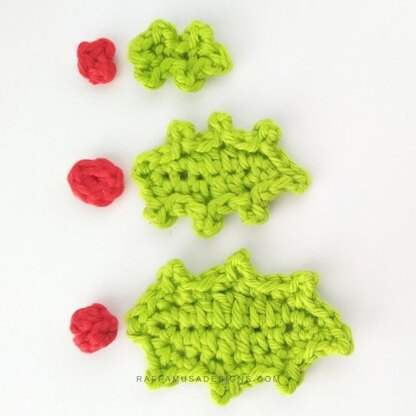 Holly Leaf and Berry Appliques