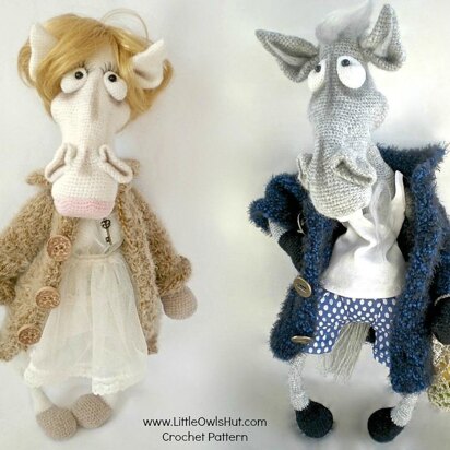 048 Mrs and Mr Horse in a coat Astashova Ravelry