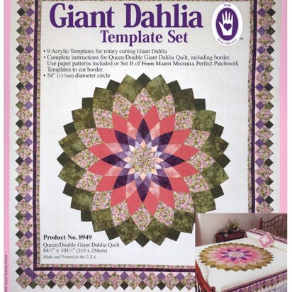 Marti Michell Giant Dahlia Set Quilting Template