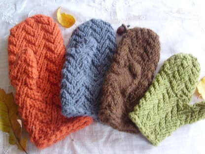 Herringbone Mittens