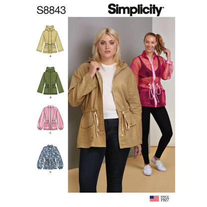 Simplicity S8843 Misses Anorak Jacket - Sewing Pattern