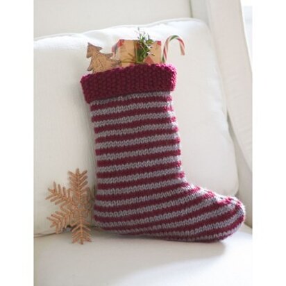 Striped Stocking in Patons Shetland Chunky