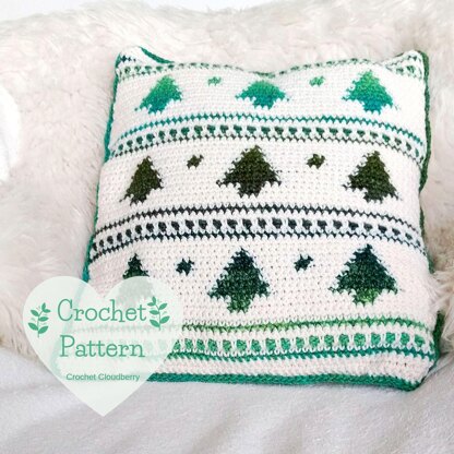 Nordic Trees Christmas Cushion