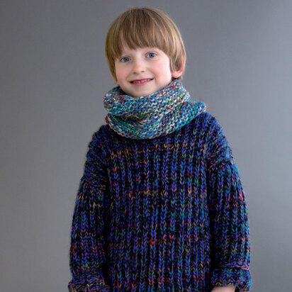 Brioche Jumper and Garter Stitch Snood in Rico Fashion Elements - 336