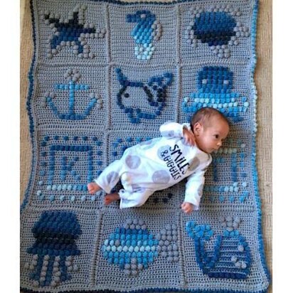 Personalised Sea Life Blanket by Melu Crochet