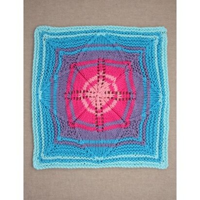 Knit Flower Dishcloth in Lily Sugar 'n Cream Solids - Downloadable PDF