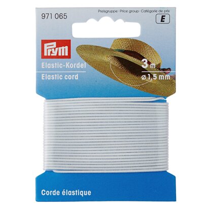 Prym Elastic-Cord 1.5mm x3m White