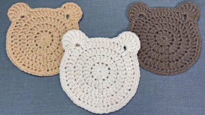 Bear Coaster Crochet pattern by Jenny Kuo