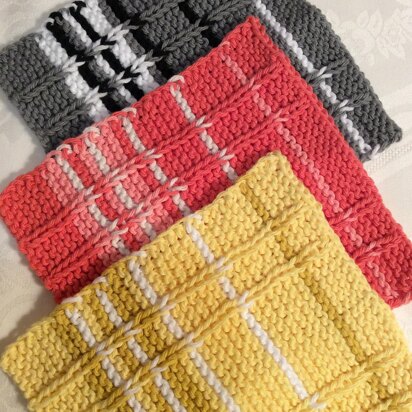 Matching Windowpane Dishcloth