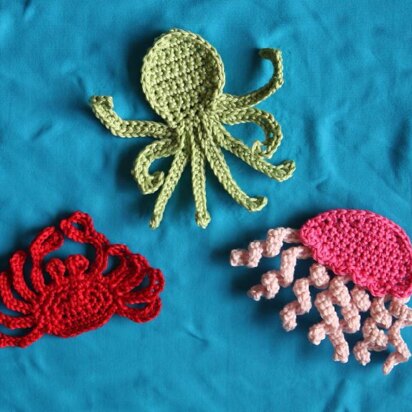 Sea creatures applique 1