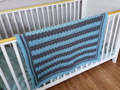 Stripes & Ruffles Baby Blanket