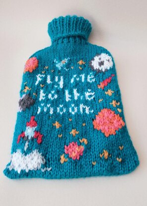 Fly Me to The Moon Hot Water Bottle Cover