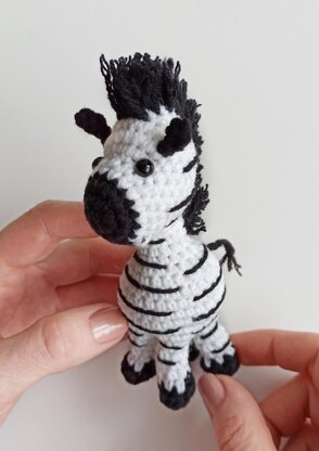 Zebra crochet pattern, mini amigurumi animals