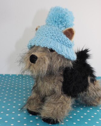 Pdf Knitting Pattern Dog Hatspompoms Dog Hatsmall Dog 