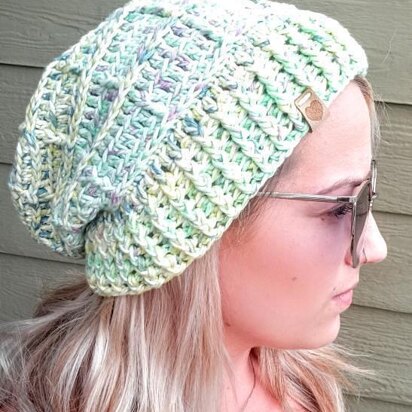 Windowpane Slouchy Beanie