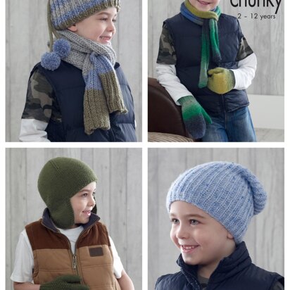 Boy's Hats, Scarves, Gloves and Mittens in King Cole - 5202 - Downloadable PDF