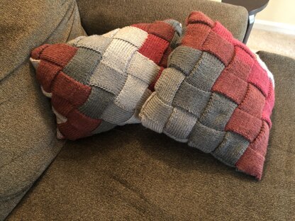 entrelac pillow