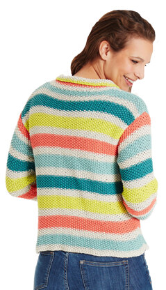 Summer Cardigan with Stripes in BC Garn Alba - 2394BC - Downloadable PDF