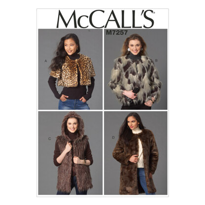 McCall's Misses' Shrug, Jacket, Vest and Coat M7257 - Sewing Pattern