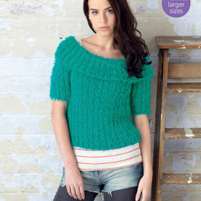 Woman's ‘Bardot Style’ Tops in Sirdar Ophelia - 7701 - Downloadable PDF