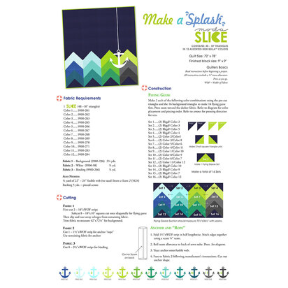Moda Fabrics Make A Splash Quilt - Downloadable PDF