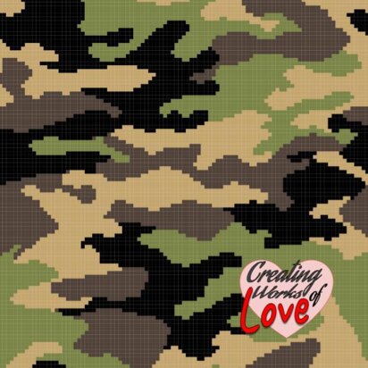 Camouflage C2C Stitch Graph