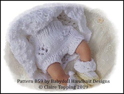 Lacy Dress Set with Flower motif 7-12” doll