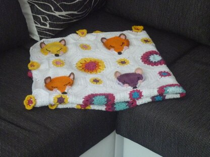 Baby blanket "Fox obsession "