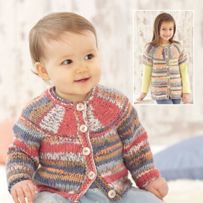 Cardigans in Sirdar Snuggly Baby Crofter Chunky - 4794 - Downloadable PDF