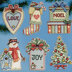 Design Works Country Christmas Plastic Canvas Ornaments Cross Stitch Kit - 7.5cm x 10cm