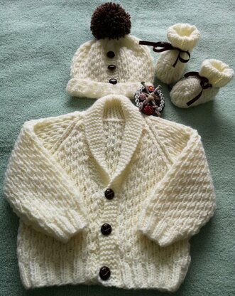 75. Shawl Collared Cardigan Set