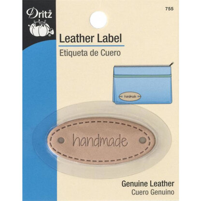 Dritz Oval Leather Label - Handmade