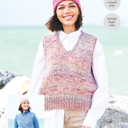 Round & V Neck Tank Tops in Stylecraft Grace & Impressions - Downloadable PDF